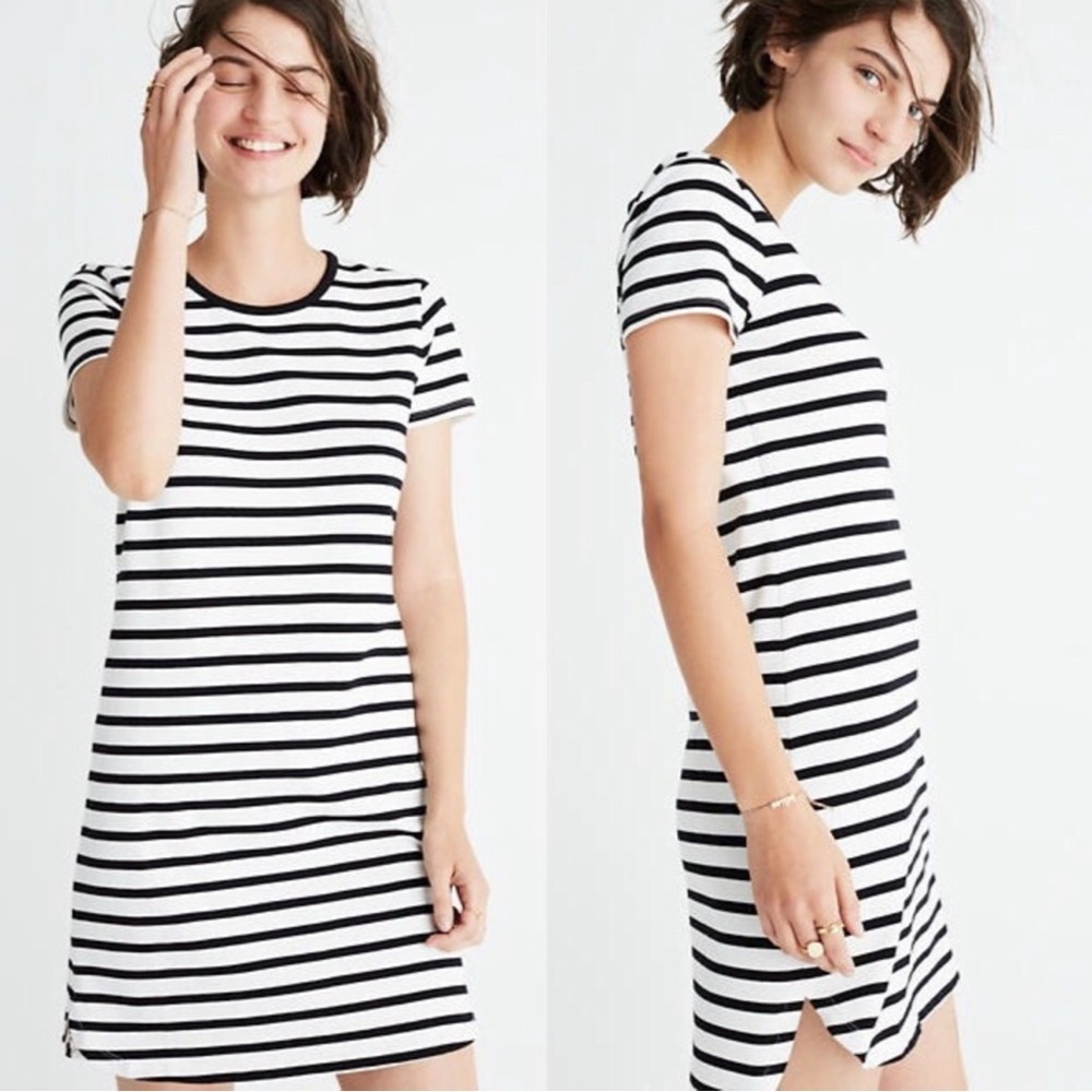Madewell Striped Ringer Tee Mini Dress Large